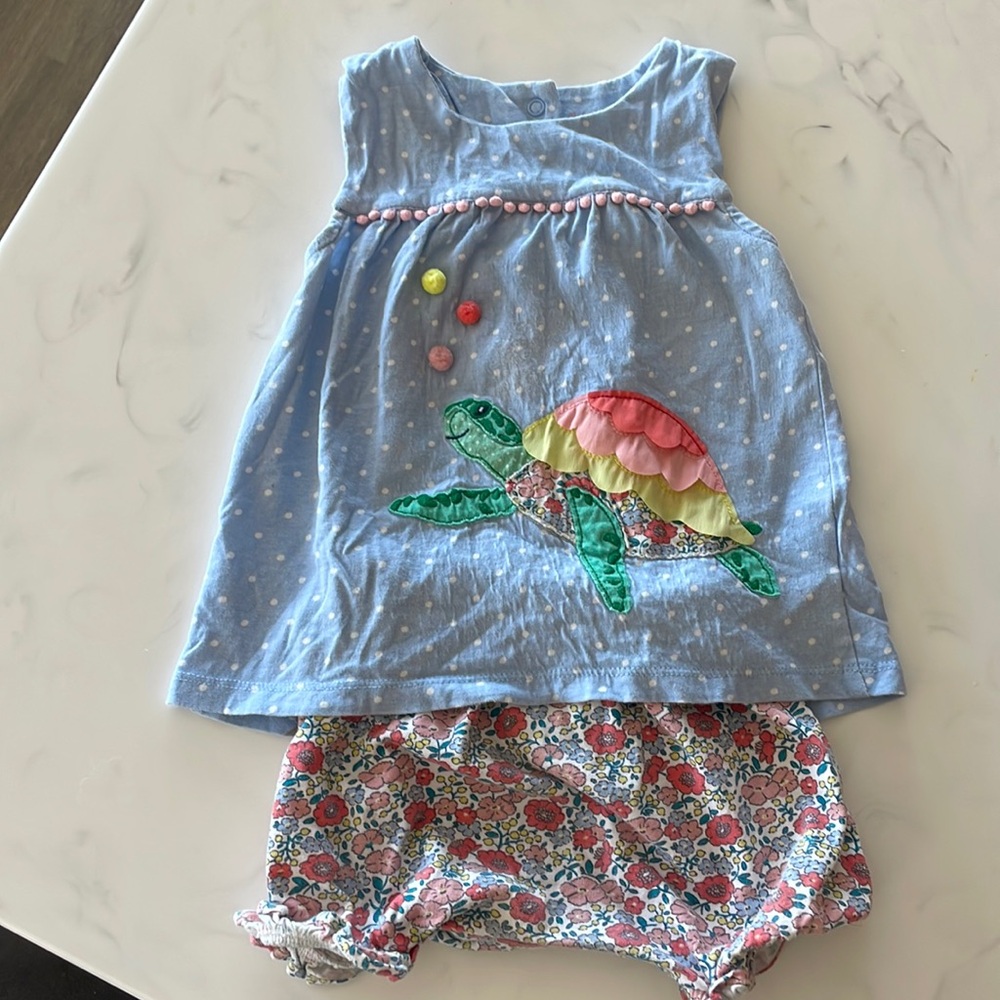 Mini Boden turtle set 18-24 months